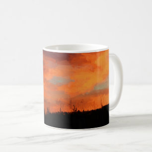 Sunset on Swan Lake Coffee Mug