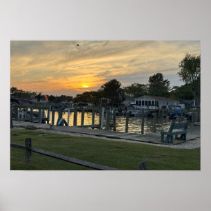 Sunset on the Bay Poster