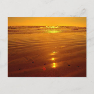 Sunset on the beach in Oceanside, California Postcard