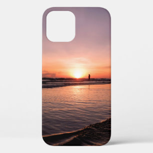 Sunset on the beach is dark light and be strong su iPhone 12 case