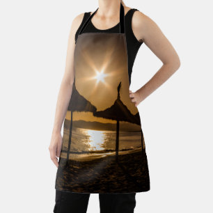 Sunset on the beach, Mallorca, Spain Apron