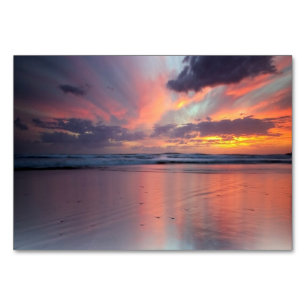 Sunset on the beach table number