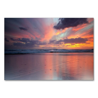 Sunset on the beach table number