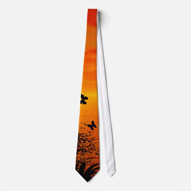 Sunset on the beach tie (Front)