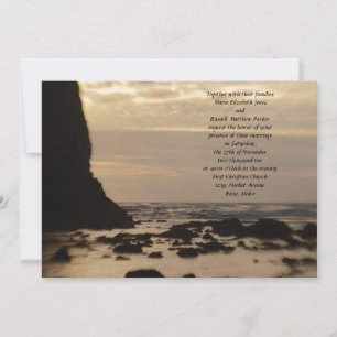 Sunset on the Beach Wedding Invitation
