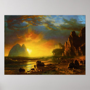 Sunset on the California Coast Poster