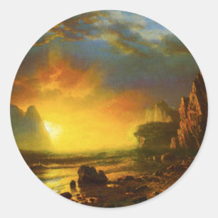 Sunset on the California Coast Stickers