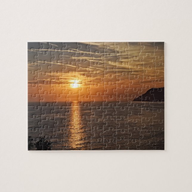 Sunset on the Cinque Terre, Italia - 8x10 - 110 pc Jigsaw Puzzle (Horizontal)