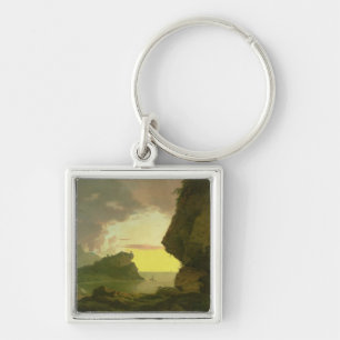 Sunset on the Coast near Naples, c.1785-90 Key Ring