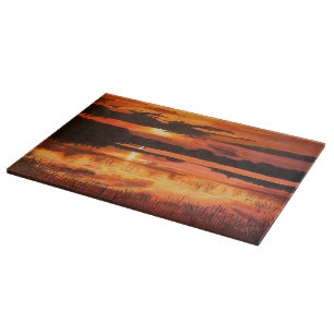 Sunset on the Everglades, by Gary Poling Cutting Board