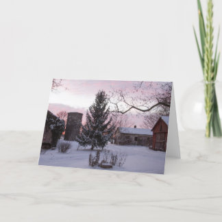 Sunset On The Farm Blank Greeting Card