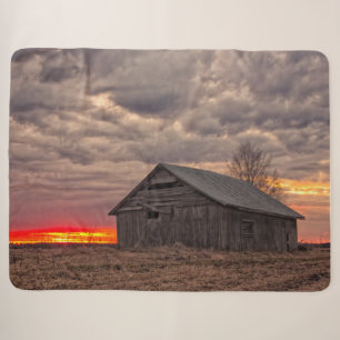 SUNSET on the FARM Sherpa Blanket