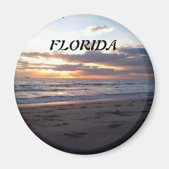 Sunset on the Florida Gulf Magnet (Front)
