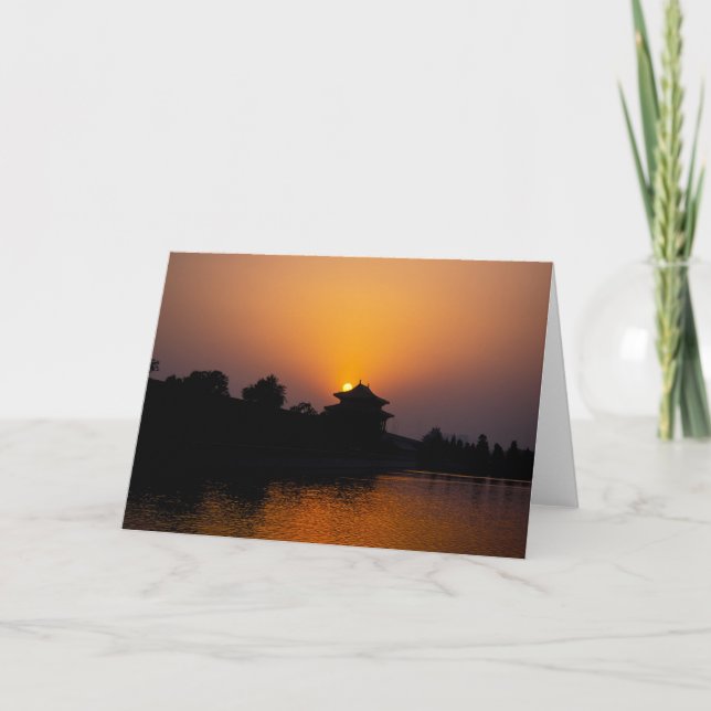 Sunset on the Forbidden city - Beijing, China Card (Front)