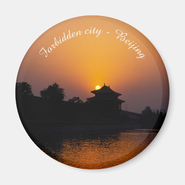 Sunset on the Forbidden city - Beijing, China Magnet (Front)