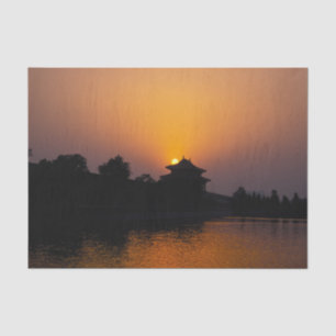 Sunset on the Forbidden city - Beijing, China Tissue Paper