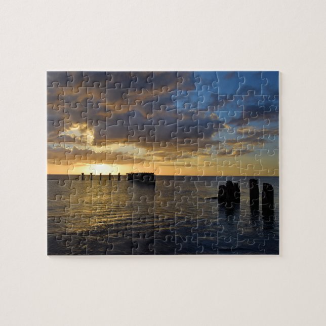Sunset on the Gulf Coast - 8x10 - 110 pcs Jigsaw Puzzle (Horizontal)