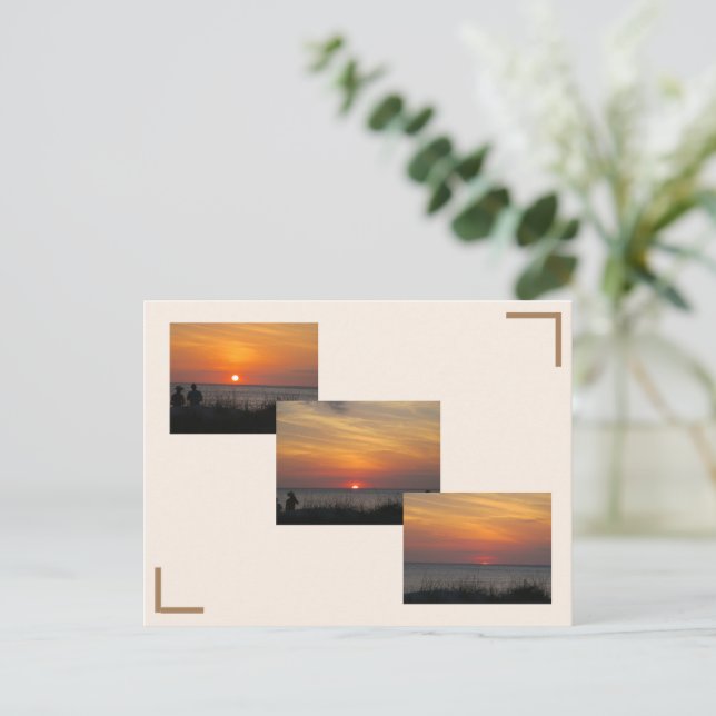 Sunset on the Gulf Postcard (Standing Front)