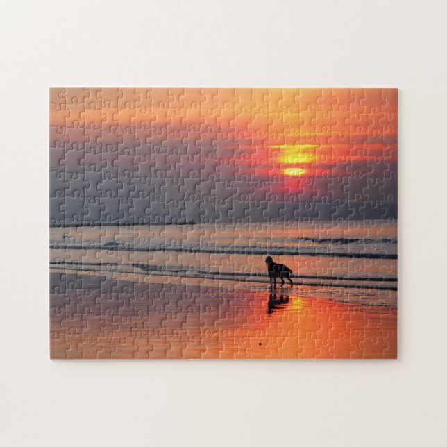 Sunset on the Irish Sea - 11x14 - 252 pcs Jigsaw Puzzle (Horizontal)