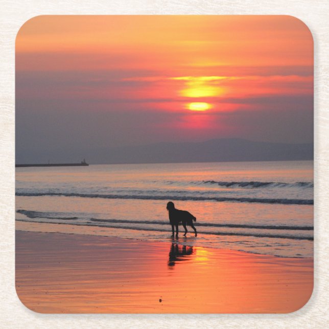 Sunset on the Irish Sea Coasters (Front)