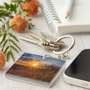 Sunset on the Kalahari desert, Namibia Key Ring