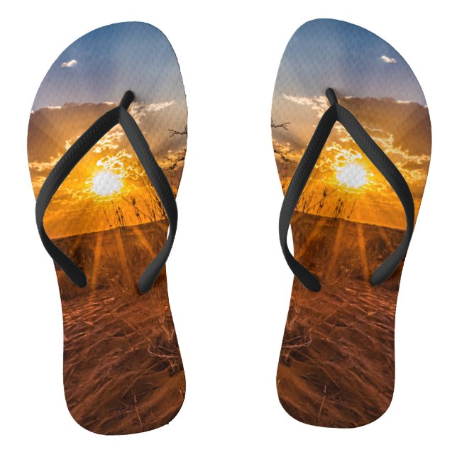 Sunset on the Kalahari desert, Namibia Thongs (Footbed)