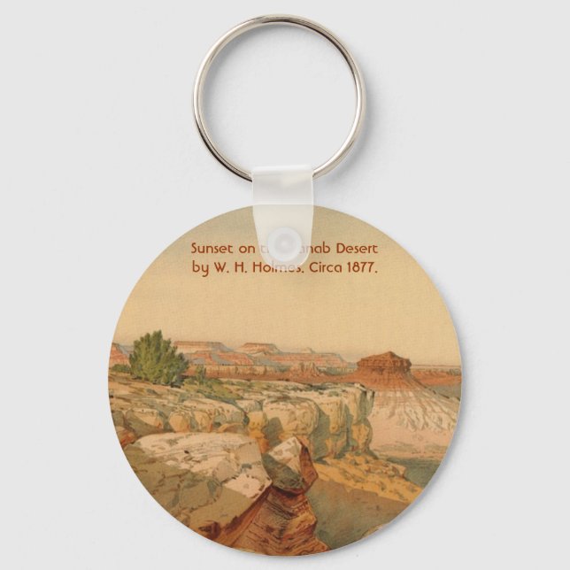 Sunset on the Kanab Desert. Key Ring (Front)