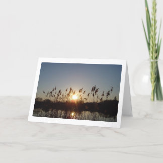 sunset on the lake card