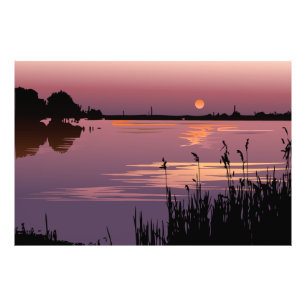 Sunset On The Lake Photo Print