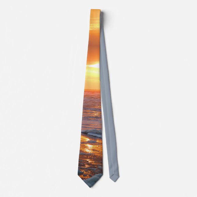 Sunset on the ocean tie (Front)
