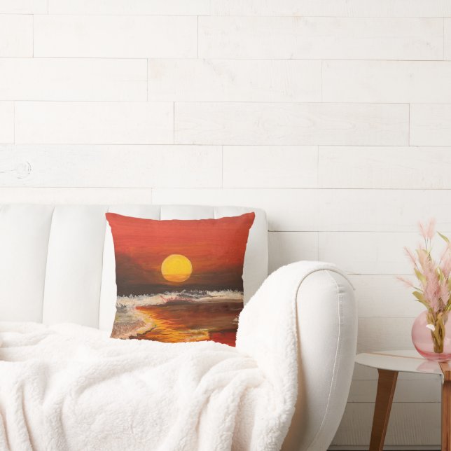 Sunset on the Pacific, by Gary Poling Cushion (Couch)