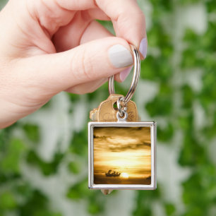 Sunset On The Pacific Ocean Key Ring