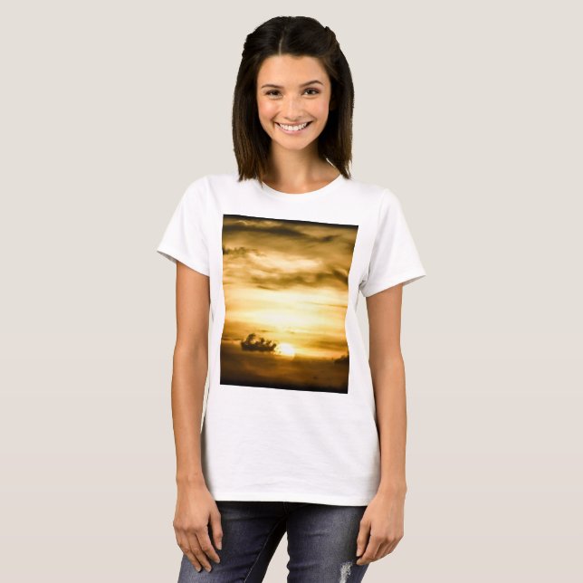 Sunset On The Pacific Ocean T-Shirt (Front Full)