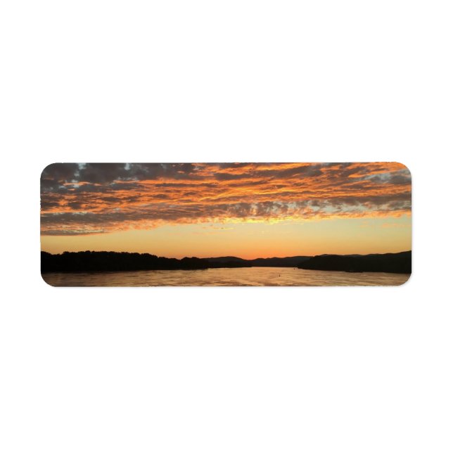 Sunset on the river return address label (Front)