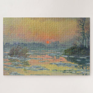 Sunset on the River Seine in Winter (Claude Monet) Jigsaw Puzzle