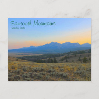 Sunset on the Sawtooths Postcard