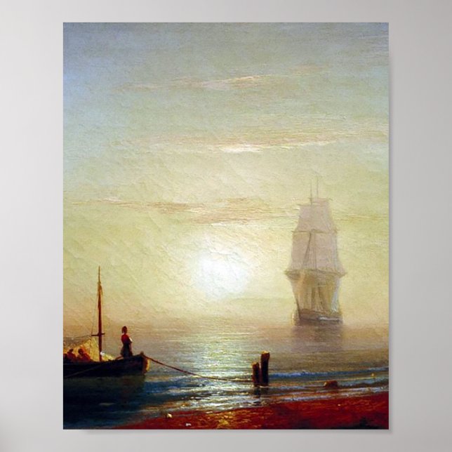 Sunset on the sea by Ivan Aivazovsky Poster (Front)