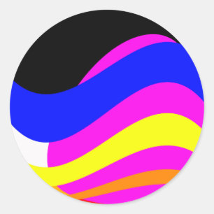 Sunset on the sea classic round sticker