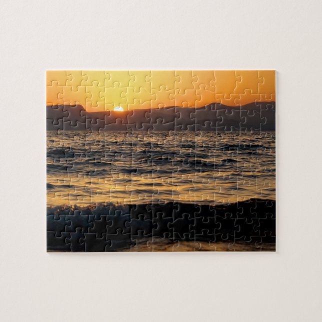 Sunset on the Sea of Galilee Jigsaw Puzzle (Horizontal)