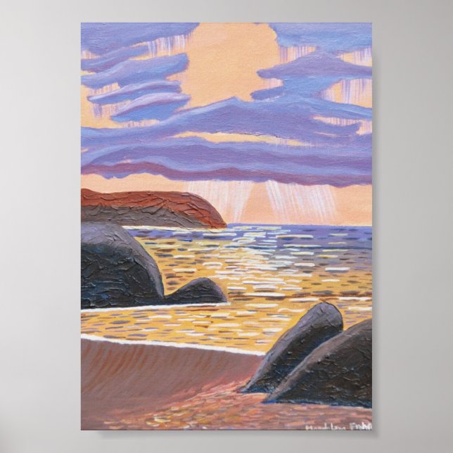 Sunset on the Sea Poster (Front)