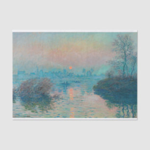 Sunset on the Seine at Lavacourt by Claude Monet Tissue Paper