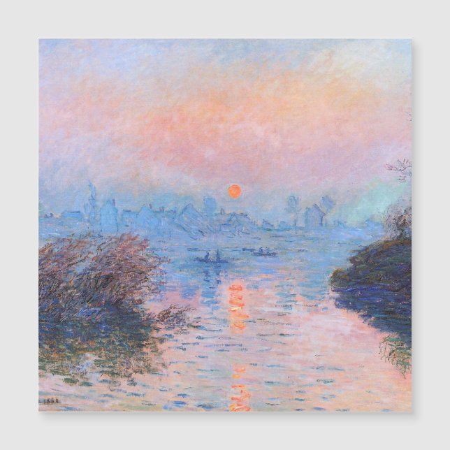 Sunset on the Seine Claude Monet   (Front)