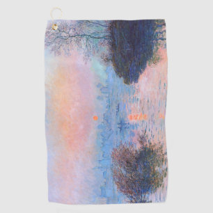Sunset on the Seine Claude Monet Golf Towel