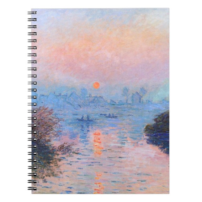 Sunset on the Seine Claude Monet    Notebook (Front)
