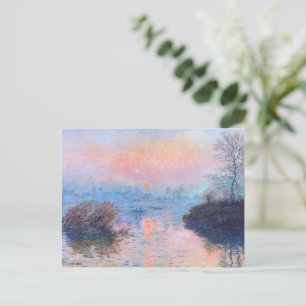 Sunset on the Seine Claude Monet   Postcard