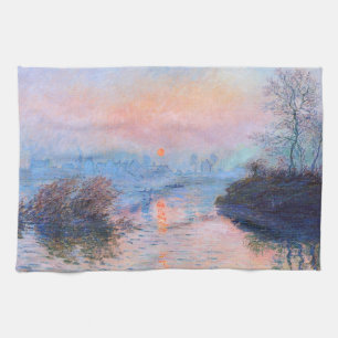 Sunset on the Seine Claude Monet     Tea Towel