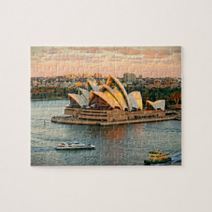 Sunset on the Sydney Opera House  - 8x10 - 110 pcs Jigsaw Puzzle