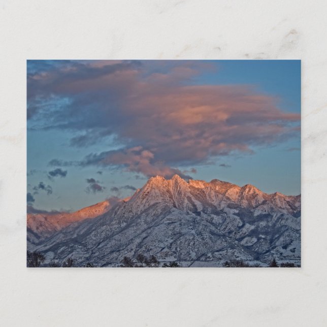 Sunset on the Wasatch Range - Utah Postcard (Front)