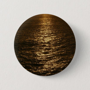 Sunset on the Water Abstract Ocean Photography 6 Cm Round Badge