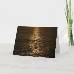 Sunset on the Water Abstract Ocean Photography Card